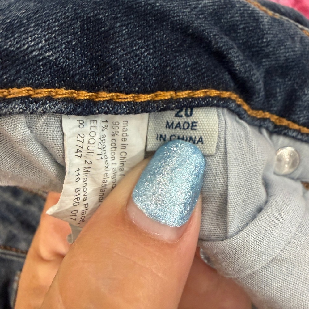 Eloquii Distressed Jeans Women 20 Blue Ripped Raw Hem Denim - Picture 8 of 11